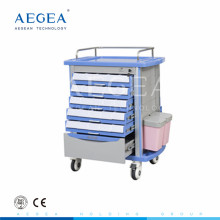 Tiroirs d&#39;ABS d&#39;hôpital d&#39;AG-MT001A1 avec le chariot de médicament principal de clé pour la maison de soins infirmiers